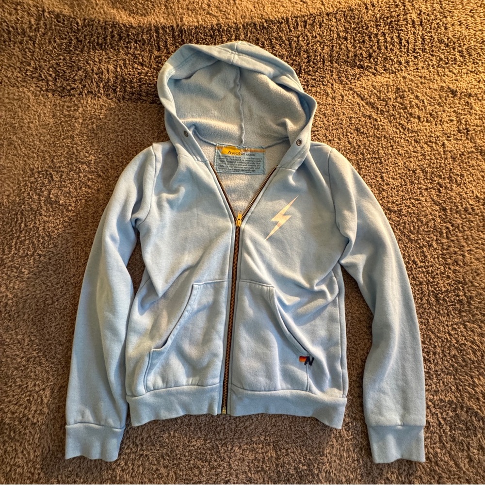 Aviator Nation full zip bolt hoodie 14 (XS)
